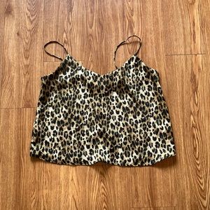 Papaya leopard print camisole
